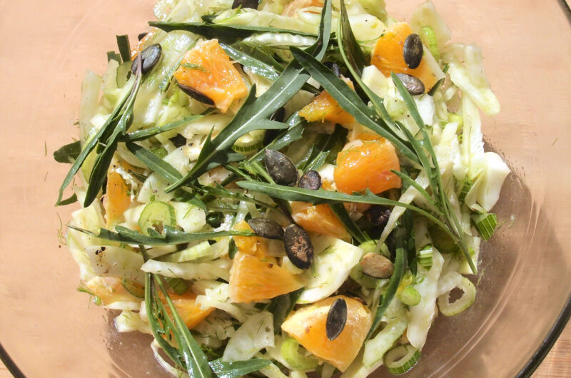 Salade de roquette sauvage-fenouil-orange